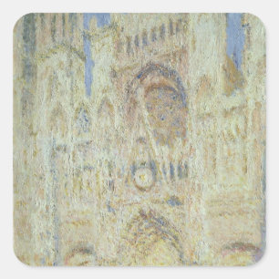 Claude Monet Rouen Cathedral op Sunset, 1894 Vierkante Sticker