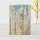 Claude Monet Rouen Cathedral Portal Morning Light Kaart (Gele Bloem)