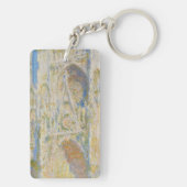 Claude Monet Rouen Cathedral Portal Morning Light Sleutelhanger (achterkant)