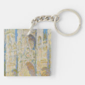 Claude Monet Rouen Cathedral Portal Morning Light Sleutelhanger (Achterkant)