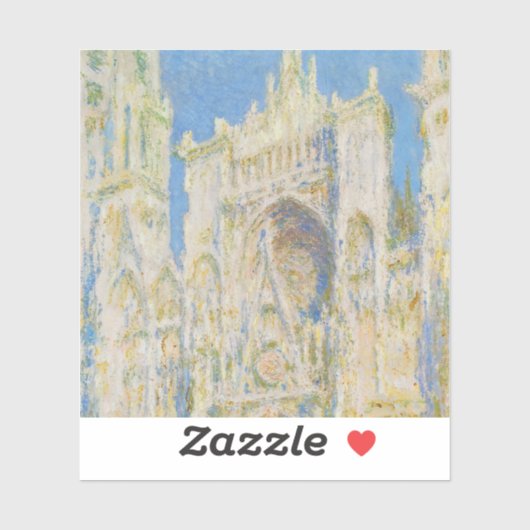 Claude Monet Rouen Cathedral Portal Morning Light Sticker (Vel)