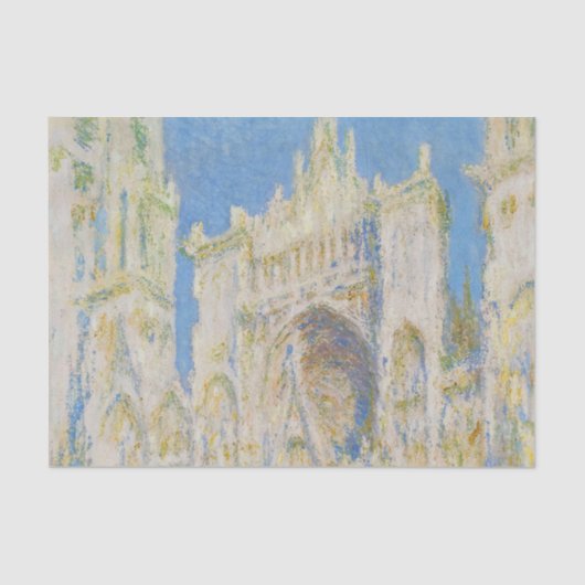 Claude Monet Rouen Cathedral Portal Morning Light Tissuepapier (Voorkant)