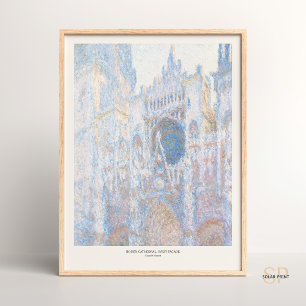 Claude Monet Rouen Kathedraal West Facade Art Prin Poster
