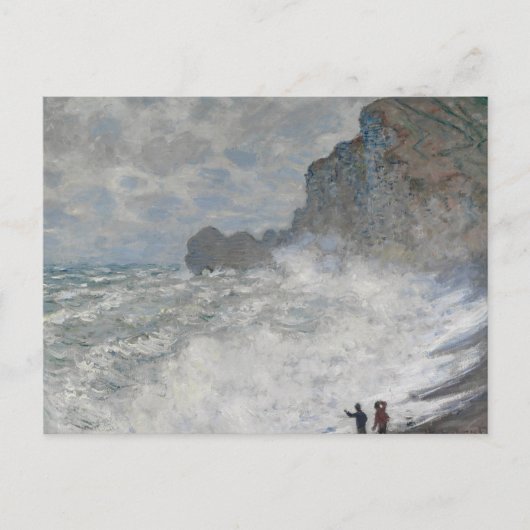 Claude Monet - Rough Weather in Étretat Briefkaart (Voorkant)