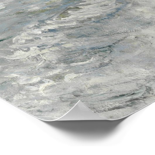 Claude Monet - Rough Weather in Étretat Poster (Hoek)