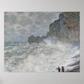 Claude Monet - Rough Weather in Étretat Poster (Voorkant)