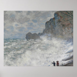Claude Monet - Rough Weather in Étretat Poster