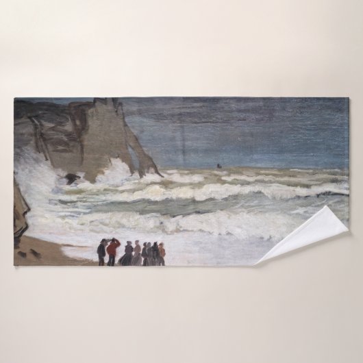 Claude Monet - Rough Zee at Etretat Bad Handdoek (Badhanddoek)