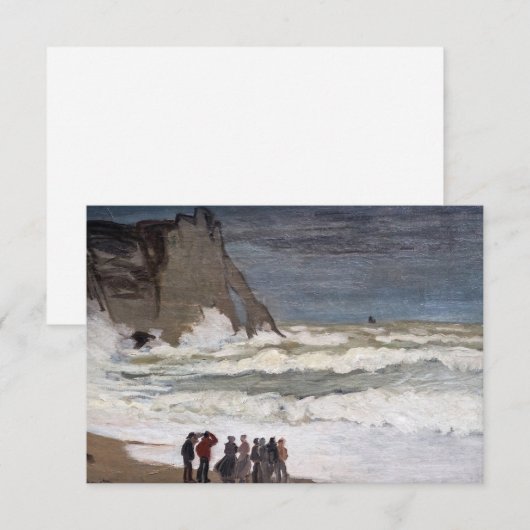 Claude Monet - Rough Zee at Etretat Bedankkaart (Voorkant / Achterkant)