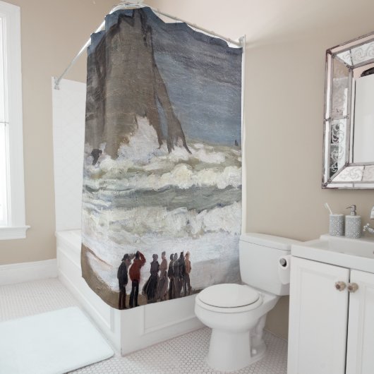 Claude Monet - Rough Zee at Etretat Douchegordijn (In situ)