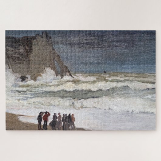 Claude Monet - Rough Zee at Etretat Legpuzzel (Horizontaal)