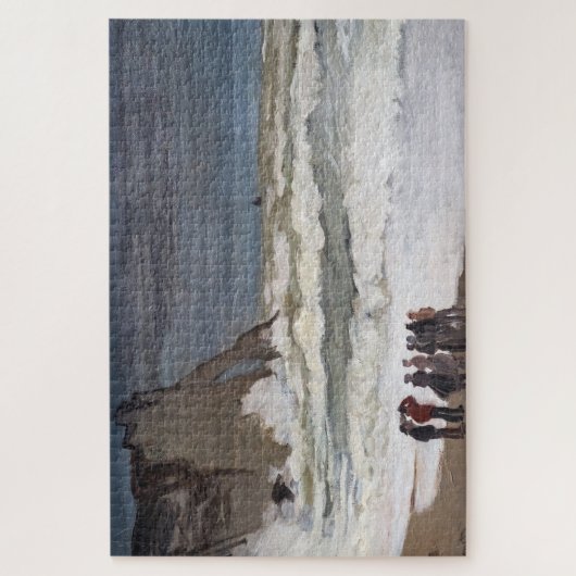 Claude Monet - Rough Zee at Etretat Legpuzzel (Verticaal)