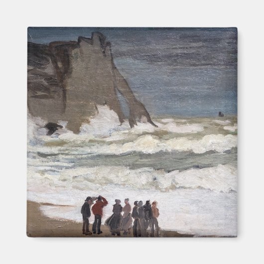 Claude Monet - Rough Zee at Etretat Magneet (Voorkant)