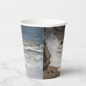 Claude Monet - Rough Zee at Etretat Papieren Bekers (Rechts)