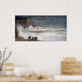 Claude Monet - Rough Zee at Etretat Poster (Keuken)