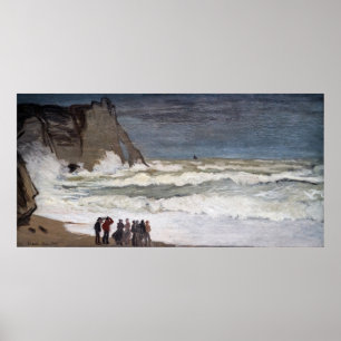 Claude Monet - Rough Zee at Etretat Poster