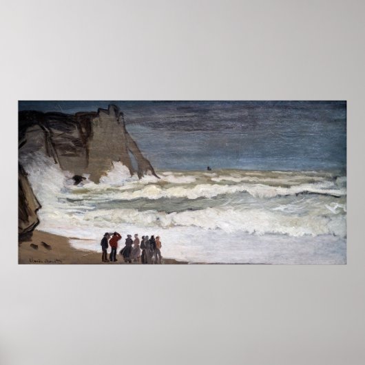 Claude Monet - Rough Zee at Etretat Poster (Voorkant)