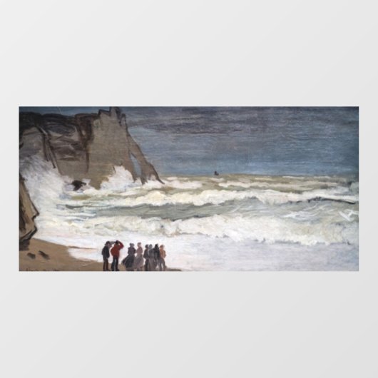 Claude Monet - Rough Zee at Etretat Raamsticker (Vel)