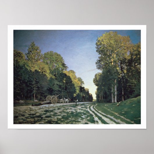 Claude Monet | Route de Chailly, Fontainebleau Poster (Voorkant)
