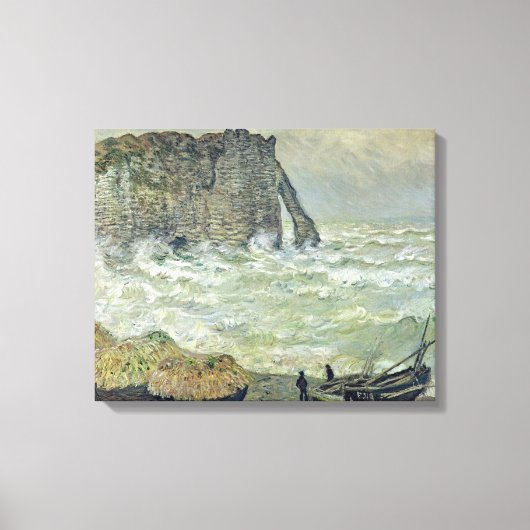 Claude Monet | Ruw Zee Etretat, 1883 Canvas Afdruk (Voorkant)