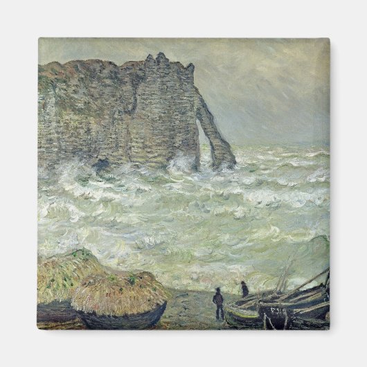 Claude Monet | Ruw Zee Etretat, 1883 Magneet (Voorkant)