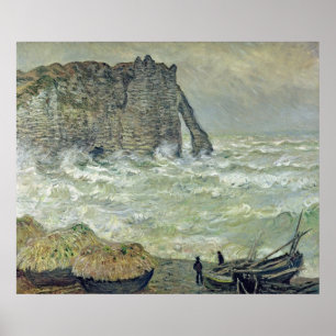 Claude Monet   Ruw Zee Etretat, 1883 Poster
