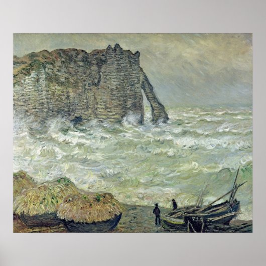 Claude Monet | Ruw Zee Etretat, 1883 Poster (Voorkant)