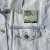 Claude Monet | Ruw Zee Etretat, 1883 Vierkante Button 5,1 Cm (In situ)