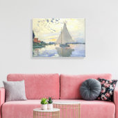 Claude Monet - Sailboot bij Le Petit Gennevilliers Canvas Afdruk (Insitu (Woonkamer))
