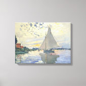 Claude Monet - Sailboot bij Le Petit Gennevilliers Canvas Afdruk (Voorkant)