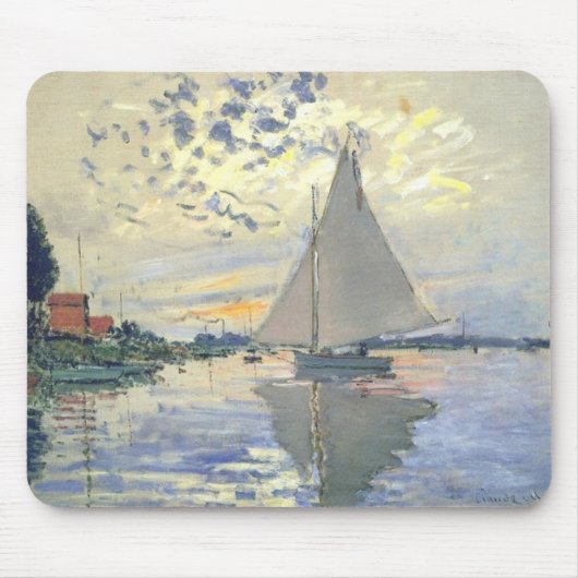 Claude Monet - Sailboot bij Le Petit Gennevilliers Muismat (Voorkant)