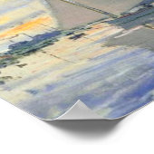 Claude Monet - Sailboot bij Le Petit Gennevilliers Poster (Hoek)