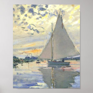 Claude Monet - Sailboot bij Le Petit Gennevilliers Poster