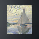Claude Monet - Sailboot bij Le Petit Gennevilliers Wandkleed<br><div class="desc">Claude Monet - Sailboot bij Le Petit Gennevilliers</div>