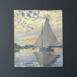 Claude Monet - Sailboot bij Le Petit Gennevilliers Wandkleed<br><div class="desc">Claude Monet - Sailboot bij Le Petit Gennevilliers</div>