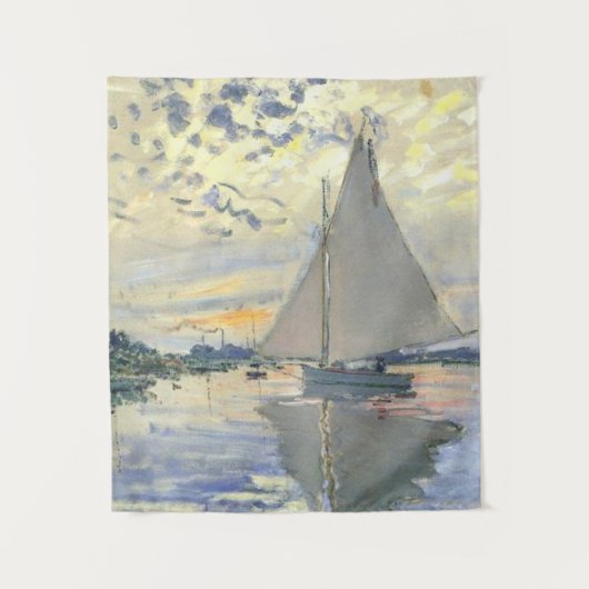 Claude Monet - Sailboot bij Le Petit Gennevilliers Wandkleed (Voorkant)