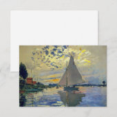 Claude Monet - Sailboot in Le Petit-Gennevilliers Bedankkaart (Voorkant / Achterkant)