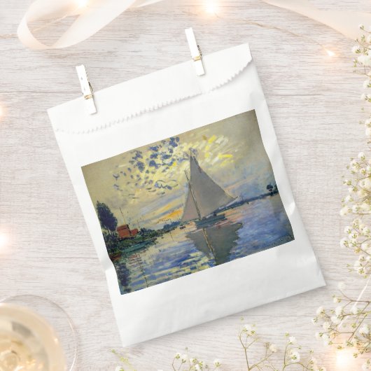 Claude Monet - Sailboot in Le Petit-Gennevilliers Bedankzakje (Geknipt)
