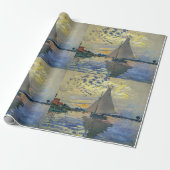 Claude Monet - Sailboot in Le Petit-Gennevilliers Cadeaupapier (Uitgerold)