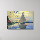 Claude Monet - Sailboot in Le Petit-Gennevilliers Canvas Afdruk<br><div class="desc">Zeilboot van Le Petit-Gennevilliers / Voilier au Petit-Gennevilliers - Claude Monet,  1874</div>