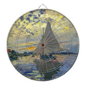 Claude Monet - Sailboot in Le Petit-Gennevilliers Dartbord (Voorkant)