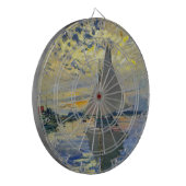 Claude Monet - Sailboot in Le Petit-Gennevilliers Dartbord (Voorkant Links)