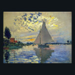 Claude Monet - Sailboot in Le Petit-Gennevilliers Foto Afdruk<br><div class="desc">Zeilboot van Le Petit-Gennevilliers / Voilier au Petit-Gennevilliers - Claude Monet,  1874</div>