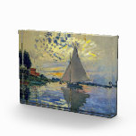 Claude Monet - Sailboot in Le Petit-Gennevilliers Fotoblokken<br><div class="desc">Zeilboot van Le Petit-Gennevilliers / Voilier au Petit-Gennevilliers - Claude Monet,  1874</div>