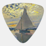 Claude Monet - Sailboot in Le Petit-Gennevilliers Gitaar Plectrum<br><div class="desc">Zeilboot van Le Petit-Gennevilliers / Voilier au Petit-Gennevilliers - Claude Monet,  1874</div>