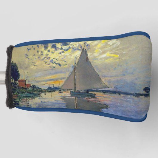 Claude Monet - Sailboot in Le Petit-Gennevilliers Golfheadcover (Voorkant)