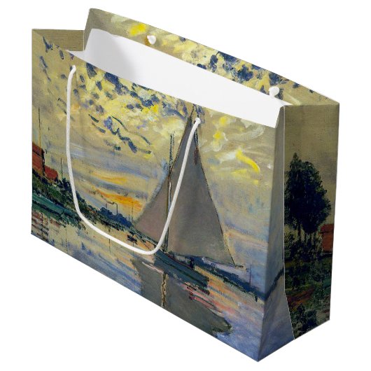 Claude Monet - Sailboot in Le Petit-Gennevilliers Groot Cadeauzakje (Voorkant Gekanteld)