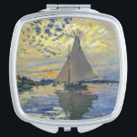 Claude Monet - Sailboot in Le Petit-Gennevilliers Handtas Spiegeltje<br><div class="desc">Zeilboot van Le Petit-Gennevilliers / Voilier au Petit-Gennevilliers - Claude Monet,  1874</div>