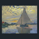 Claude Monet - Sailboot in Le Petit-Gennevilliers Imitatie Canvas Print<br><div class="desc">Zeilboot van Le Petit-Gennevilliers / Voilier au Petit-Gennevilliers - Claude Monet,  1874</div>
