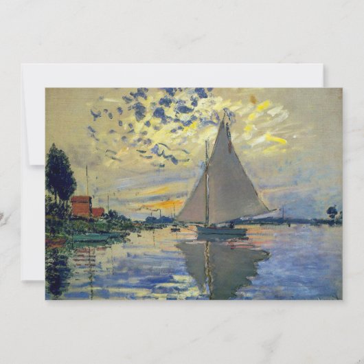 Claude Monet - Sailboot in Le Petit-Gennevilliers Kaart (Voorkant)
